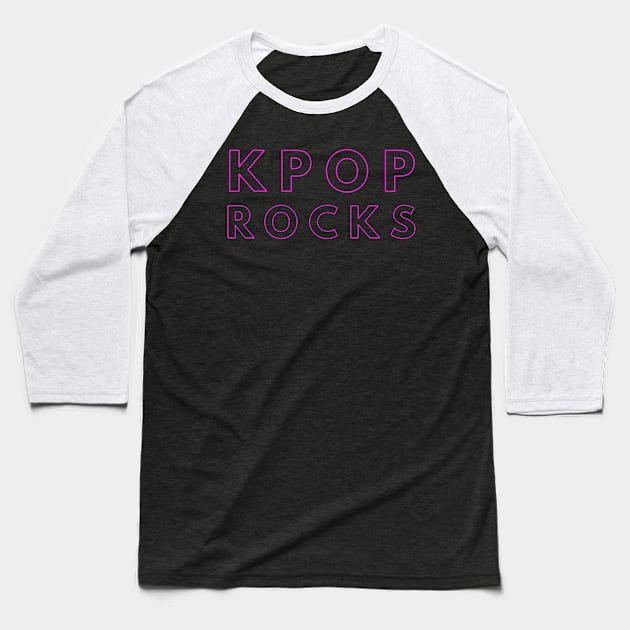 Kpop rocks Baseball T-Shirt by throwback